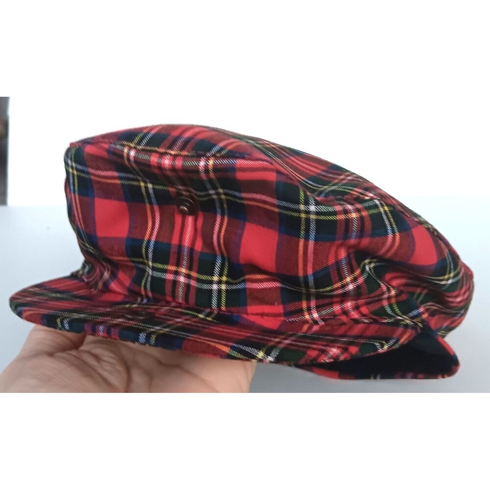 Glen Appin Of Scotland Hat Polyester Wool  Bend Red Plaid  Tartan County New